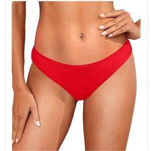 Low-Rise Bikini Bottoms Red Women’s Size Medium.
